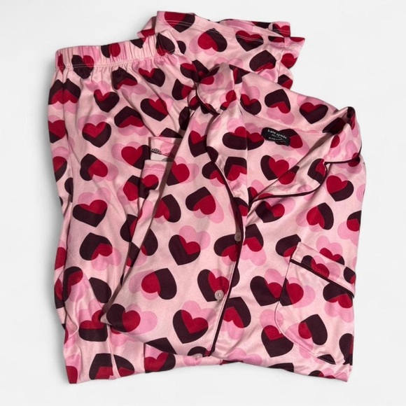 kate spade Other - kate spade Pink and Black Heart Pajama Set